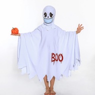 Halloween Ghost Costume for Kids White Ghost Cloak Halloween Spooky Trick-or-Treating