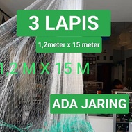 JARING IKAN 3 LAPIS SIAP PAKAI 1,2METER X15METER