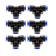100Pcs PE Pneumatic Fittings Fitting Plastic T Type 3-Way for 4Mm 6Mm 8Mm 10Mm Tee Tube Quick Connec