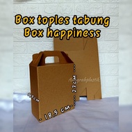 Hampers box, dry cake carrying box, happiness size 18.5 x 9.5 cm (per pack)
