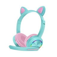 { AKZ-020 } Headset Gaming LED Telinga Kucing model AKZ-020 with microphone jack 3.5mm Headphone Gam