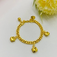 GP  EMAS 24K 916 GELANG TANGAN  SAUH  HELLO KITTY （BUDAK）BRACELET