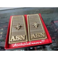 ASN South Sumatra Rank Group 4C Khaki Premium Metal