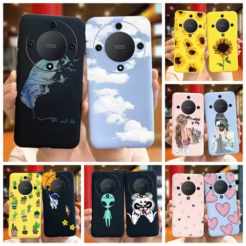 For Honor X9a Fashion Feather Cloud Pattern Phone Case For Honor X9a 5G X 9a ROM-NX1 Candy Color Sof
