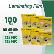 Quaff 3R 4R 5R Size Laminating Film 125 Micron And 250 Hot Lamination 100 Sheets Laminate Film