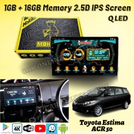 TOYOTA ESTIMA ACR 50 ~ MOHAWK RK3326 MS SERIES Q-LED 1GB+16GB 4K ANDROID PLAYER WITH CASING PLUG AND