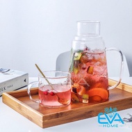 Bình Kèm Ly Uống Nước Thuỷ Tinh Chịu Nhiệt 12 Lít Tiện Dụng 2 In 1