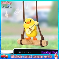 DRO_ Duck Car Charm Lightweight Car Charm Swing Duck Pendant Car Rearview Mirror Ornament Cute Anima