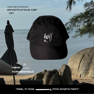 hey! in shadow black nylon cap