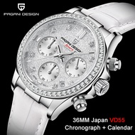 PAGANI DESIGN Watch Women Waterproof Chronograph Watch Japan TMI VD55 Sport Calendar Sapphire Glass 