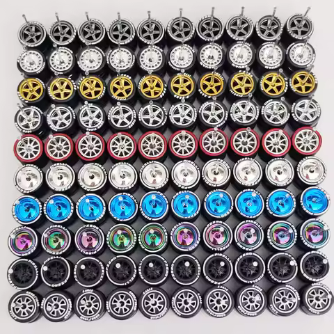 50 Sets 1/64 Wheels Pack Tires 11mm 13mm Rims for 1:64 Diecast Car Matchbox/Domeka/HW Mini Model Car
