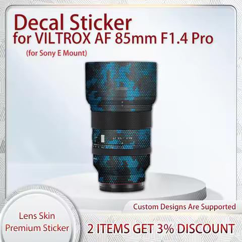 For Sony E Mount Decal Skin Protective Film for VILTROX AF 85mm F1.4 Pro Lens Skin Decal 85f1.4 Cove