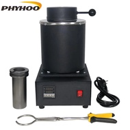 PHYHOO Metal Melting Furnace with Graphite Crucible Gold Silver Copper Aluminum for Casting Jewelry