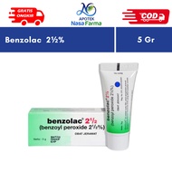Benzolac 2.5% Gel Tube @5 Gr - Acne Removal Medicine