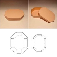 數位 Octagon box template, scarf box, towel box, cosmetic box, cosmetic packaging, A4