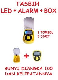 Tasbih Digital Alarm FREE Box / Alat Hitung 5 Digit Counter Murah - Padasamah