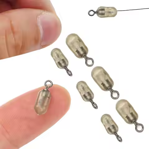 30PCS Fishing Swivel Stop Beads For Carp Quick Change Spinner Swivel Match Feeder Coarse Fishing Tac