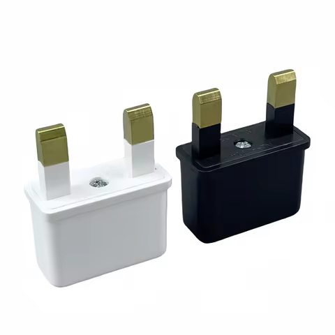 1PC European EU US 2Pin to UK 2Pin Power Socket Travel Plug Adapter Converter