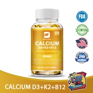 Beworth 4 in 1 Calcium Vitamin D3 K2 B12 Capsules Calcium Absorption Support Bone Health
