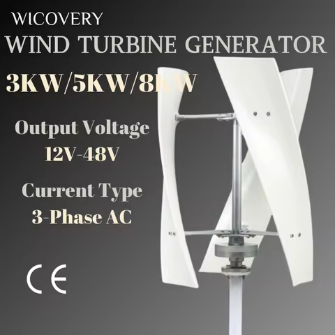 3KW 5KWVertical Axis Windmill 12v 24v 48v Wind Turbine Permanent Maglev Generator Free Energy With S