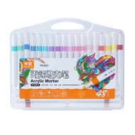 Bút Màu Acrylic Marker ZhongCai 12/24/36/48 Màu Tươi Sáng Không Lem Chống Nước Vẽ Tô Trên Mọi Chất L