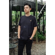 Fred Perry Contrast Tape Ringer Honeycomb Tee Navy Original Authentic FP T-Shirt/ Fred Perry T Shirt