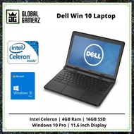Dell 11 3120 / 11.6 inch Display / WiFi / Webcam / Intel Celeron / SSD / Windows 10 Refurbished Laptop