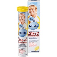 Zinc & vitamin C effervescent tablets Mivolis Zink + C Brausetabletten 82g