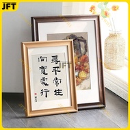 Wall Hanging Picture Frame Solid Wood Log Large Photo Frame Puzzle Mounting Frame 14-Inch 4k20-Inch 