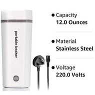 350ML便攜式旅行不銹鋼電熱水壺煲水連保溫防乾燒自動斷電功能 psbckp 350ML Portable Travel Stainless Steel Electric Kettle for Boi