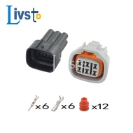 1 set 6 Pin 6189-0029 1JZ-GTE 2JZ-GTE IAC Accelerator Throttle Pedal female male Connector For Toyot