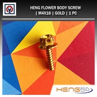 HENG FLOWER BODY SCREW | M4X16 | GOLD | 1 PC