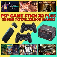 X2 PLUS PSP GAME STICK TV Game Console Video Game Permainan Konsol gamestick 4k mario efoodball pes 