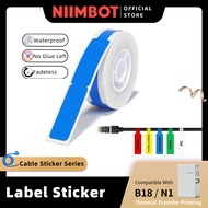 NIIMBOT N1 B18 Cable Label, Refill Paper Tape Roll Waterproof Anti-Oil Scratch-Resistant Sticker