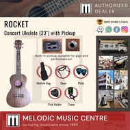 Rocket 23 Inch Concert Ukulele with pickup 2-Band EQ (23 Inch Ukulele / Acoustic Electric Ukulele)