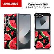 HP Casing Samsung Z Fold and Z Fliphp 7 6 5 4 3 WATER melon RK494 Hybrid Case Rubber Aluminum Plate