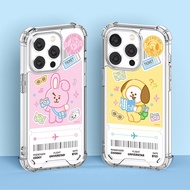 BT21 | iPhone 15/14/13 | GALAXY S23/22/21 Phone Case Air Cushion TRIP TICKET