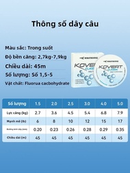 Dây Câu Cá KastKing Carbon Fluorine Dây Dẫn Trước Dây Mỏng Chống Mài Mòn Cho Câu Cá Biển Dây Câu Cá