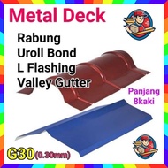 Metal Deck, Rabung,Caping, Uroll Bond, L Flashing, Valley Gutter (MD)