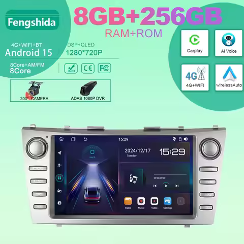 For Toyota Camry 6 XV 40 50 2006 - 2011 Car Radio Head Unit Android Auto GPS Navigation WIFI Multime