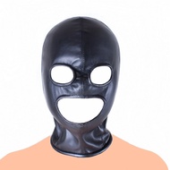 Gothic Sex Mask Hood,PU Leather Exposed Mouth Eyes Fetish sm Bondage Masks toys