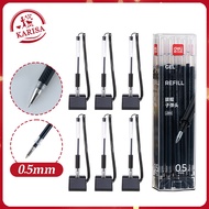 6Pcs Desktop Pen with Chain and Pen Holder 0.5mm Table Top Pen Black Counter Pen