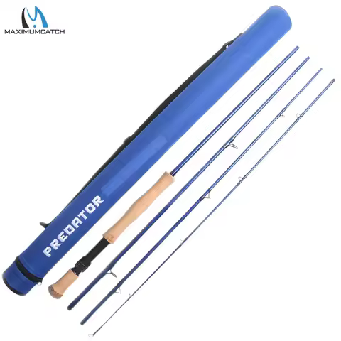 Maximumcatch Predator 9FT Saltwater Fly Fishing Rod 30T SK Carbon Fiber 8wt/9wt/10wt/12wt 4pc Fly Ro