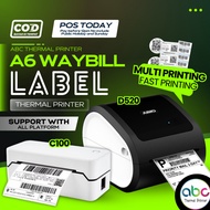 C100/D520 Waybill Printer * Thermal Printer A6 * USB+Bluetooth Android & IOS * AWB printer * shippin