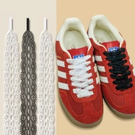 1 Pair Flat Lace Fancy Shoelaces Lace Shoe Laces for Women 2.5CM Width 80CM/100CM/120CM Canvas Sneak