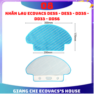 08 Khăn lau Ecovacs DE55 - DE53 - DD35 -DD33 - DD56 - Phụ kiện Robot hút bụi Ecovacs DD - Miếng lau