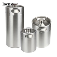 Ioensy 2L Stainless Mini Keg Growler Wine Pot Stainless Beer Growlers Homebrew Keg