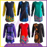 (LALA) LADY/WOMEN MUSLIMAH NICE PRINTING FASHION LONGSLEEVES JERSEY BLOUSE (BAJU PEREMPUAN/WANITA LE