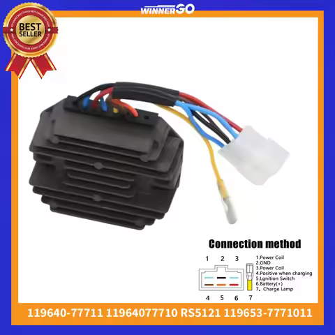 12V 280W Regulator Rectifier for Komatsu Yanmar 3TNE74 3D74E 3D68E 119640-77710 11964077710 Diesel e