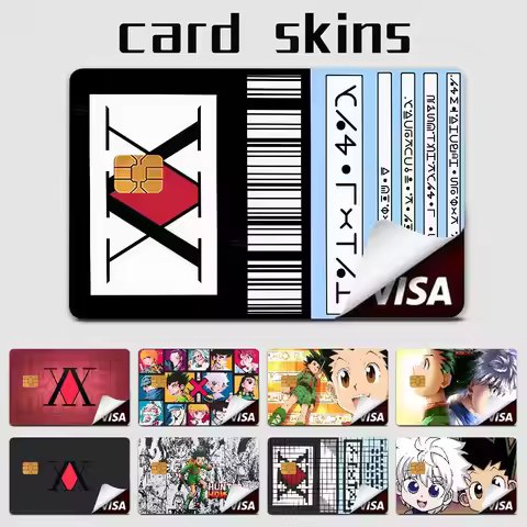 Anime Hisoka Hunter X Hunters Anime Front Cover Film Sticker Skin For Credit Debit Card Small Large 
